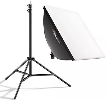 Walimex LED 60W Softbox + Stativ Set, Lampenstativ 68-200cm (1023610)