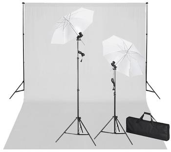 vidaXL Studioset mit weißem Tuch 600 x 300 cm und Lichtset