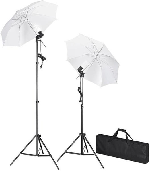 vidaXL Studiobeleuchtung-Set mit Stative & Schirme