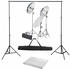 vidaXL Fotostudio-Set mit Lampen-Set und Hintergrund (3055122)