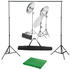 vidaXL Fotostudio-Set mit Lampen-Set und Hintergrund (3055123)