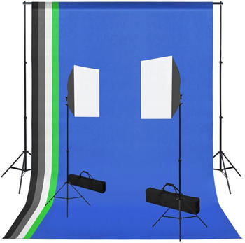 vidaXL Fotostudio-Set mit Softbox-Leuchten und Hintergründen (3051363)