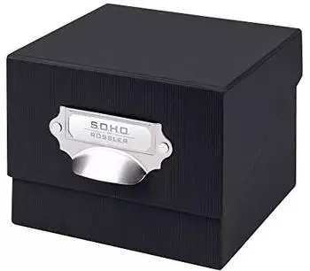 R&ouml;ssler Papier SOHO Foto Aufbewahrungsbox 17x15x13 schwarz