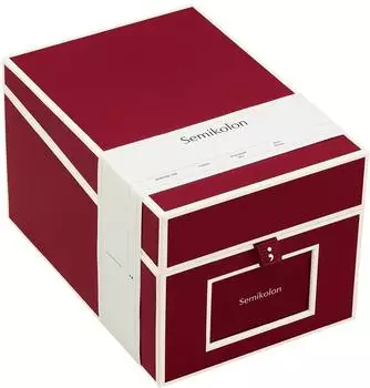 Semikolon 352544 CD- und Fotobox (17,7 x 15,7 x 25,6 cm - für 10 x 15 - Cover burgundy)