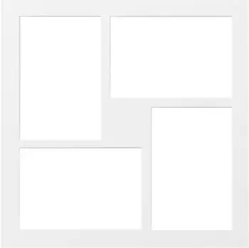 walther design Galerie Passepartout weiß 30x30cm, 4 Ausschnitte 10x15cm (PA433W)