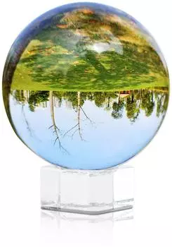 Intirilife Glaskugel mit Glasst&auml;nder, transparent, 50mm (IL-100212-1)