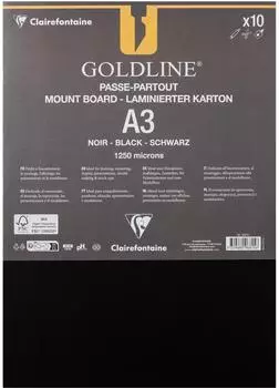 Clairefontaine Goldline Passepartout A3 schwarz 1,25mm, 10 St&uuml;ck (96815C)