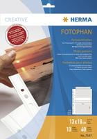 HERMA Prospekth&uuml;lle FOTOPHAN, A4, wei&szlig;, f&uuml;r: 4 Fotos 13 x 18 cm quer (10...