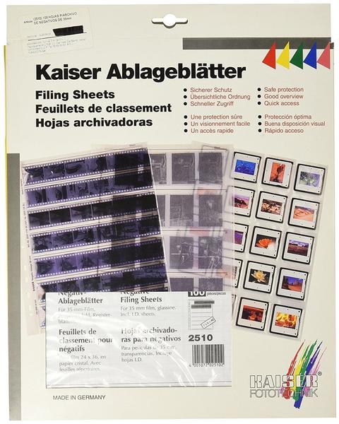 Kaiser Negativ-Ablageblätter 35mm 7x6 (100 Stck)