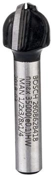 Bosch Hohlkehlfräser 1/4 Zoll, R1 6,3 mm, D 12,7 mm, L 9,2 mm, G 40 mm (2608628418)