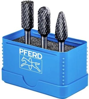 Pferd Hartmetall Hochleistungsfr&auml;sstift Set ALLROUND HC-FEP 3-teilig Schaft-&Oslash; 6 mm (21901415)