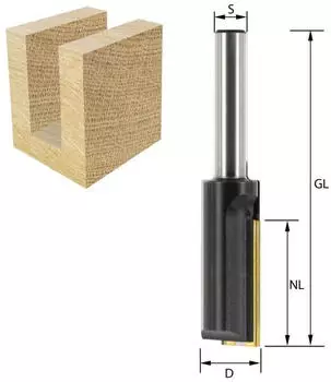 ENT Wendeplatten-Nutfräser HW Schaft 12mm, Ø 16mm, Z1 (20087)