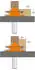 CMT Orange Tools Eckverbindungsfräser 45° D=70x31,7mm S=12mm (955.503.11)