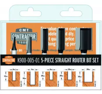 CMT Orange Tools Nutfr&auml;ser-Set HW Z2 S=8 D=4/6/8/10/20mm (K900-005-01)