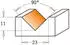 CMT Orange Tools 90° V-Nut-Fräser mit Wendeplatten HW Z1 S=8 D=23x11x60 (665.200.11)