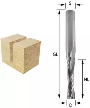 ENT Spiralnutfr&auml;ser VHW Z2 8x32mm (10030)