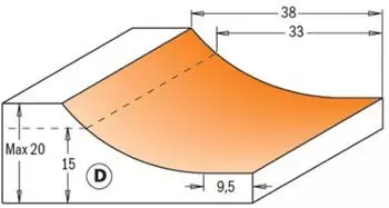 CMT Orange Tools Horizontaler Nockenfr&auml;ser Profil D, Hartmetall D=89 S=12 (990.507.11)