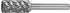 Pferd HM-Frässtift STEEL Kugel KUD Ø6x5mm Schaft-Ø6mm (21112587)