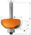 CMT Orange Tools Konvexer Abrundfräser mit Kugellager HW S=8 D=28.7 R=8 (937.254.11)