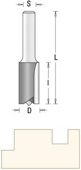 Guhdo HW-Nutfr&auml;ser D16 l30 L90 S8 Z2 mit Bohrschneide