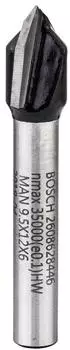 Bosch V-Nutfr&auml;ser f&uuml;r Holz &Oslash;9,5mm, 45mm (2608628446)