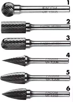 Facom Hartmetallfr&auml;ser kegelf&ouml;rmig &Oslash;12mm Schaft-&Oslash;6mm (VFA.1206)