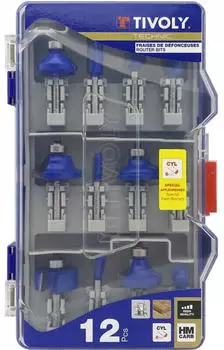 Tivoly Fr&auml;ser-Set Sortierte Formen, 6mm Schaft, 12-tlg. (XT606470005)