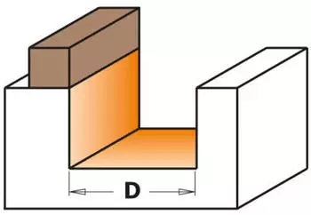 CMT Orange Tools Einstechfr&auml;ser mit Lager D=22mm, Schaft 8mm (911.220.11B)