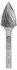 KS Tools HM Spitzbogen-Frässtift Form G, 16mm (515.3256)