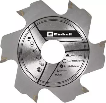 Einhell Fräserblatt Ø100x22x4,0mm 6 Zähne (49758941)