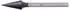 Pferd Frässtift Spitzkegel SKM Ø6x13mm, Schaft-Ø 3mm, Z5 HICOAT (21215054)