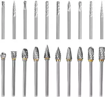 LuxusKollektion Fr&auml;sstifte-Set Hartmetall Doppelschnitt 3mm Schaft, 20-tlg. (DMT020)