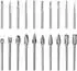 LuxusKollektion Frässtifte-Set Hartmetall Doppelschnitt 3mm Schaft, 20-tlg. (DMT020)