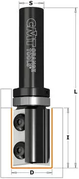 CMT Orange Tools Nutfr&auml;ser mit Wendeplatten Z2 D=19mm, I=28,3mm, S=8mm (656.190.11)
