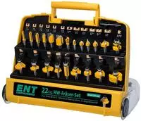 ENT Fr&auml;ser 09022, 8 mm, 22-teiliges Set, mit Kunststoffkassette, f&uuml;r Holz
