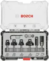 Bosch Accessories 2607017468, Rand- und Kantenfr&auml;ser-Set, 6-mm-Schaft, 6-teilig