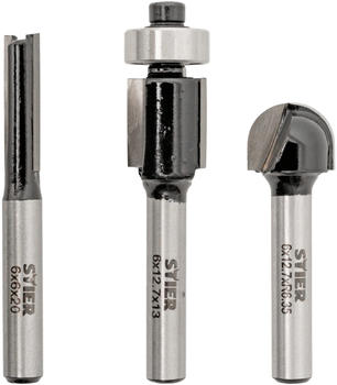 STIER Fr&auml;ser-Set 3-teilig 6 mm