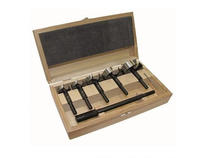 Forstnerbohrersatz BLACK SHARK PRO 6-tlg.D.35,40,50,60,68 mm+Verl.FISCH-TOOLS