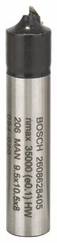 Bosch Viertelstabfräser 8 / R 3,2 / D 9,5 / L 10 mm (2608628405)