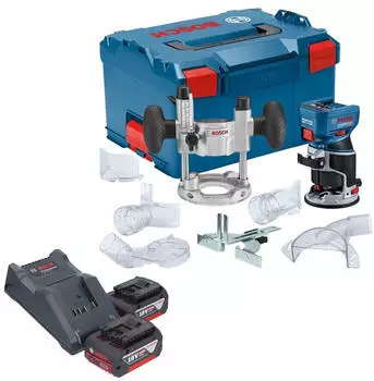 Bosch Professional GKF 18V-8 (2x 4,0Ah + charger + diving unit + L-Boxx)