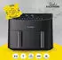 DS Produkte Rachs Kochwerk Heißluft-Fritteuse Doppelkorb 2x 3,5L 2400W schwarz