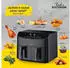 DS Produkte Rachs Kochwerk Heißluft-Fritteuse Doppelkorb 2x 3,5L 2400W schwarz