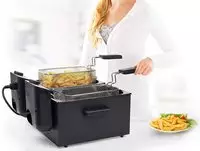 Princess Doppel-Fritteuse 6 L 3600 W Schwarz 183028