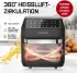 GOURMETmaxx Heißluft-Ofen Digital 12L Schwarz