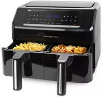 Emerio Hei&szlig;luftfritteuse, Smart Fryer, 3,6+3,6L, Cool touch