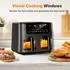 cookwise Dual Zone Heißluftfritteuse mit Sichtfenster 9L AF2-40D06