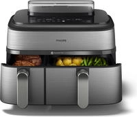 Philips Airfryer NA555 00 Dual Basket 9L 2750W silver (NA555/00) (NA555/00)