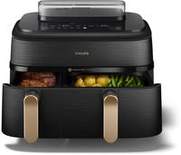 PHILIPS Hei&szlig;luftfritteuse "NA555/00 Steam Airfryer 5000 Series Dual Basket, 9L
