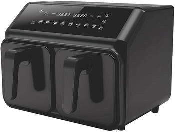 Michelino XXL Doppel-Hei&szlig;luftfritteuse 4+4 L Hei&szlig;luft-Fritteuse Doppelfritteuse