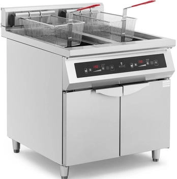 Royal Catering Induktionsfritteuse Doppelfritteuse Gastro-Fritteuse 60 l 20000 W LED + Timer